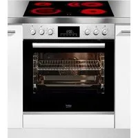 BEKO Elektro-Herd-Set BBUM12328X, mit 1-fach-Teleskopauszug, Gleichmäßige Heißluft für perfekte Ergebnisse dank Aeroperfect