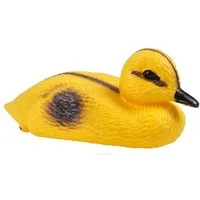 BURI Teichfigur Teichfigur Ente Küken 13cm Dekoente Teichdeko Schwimmfigur Gartenteich