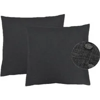 Kissenbezüge 2er Set Leinen Optik Kissenbezug Dekokissenbezug, (2 Stück), strapazierfähig