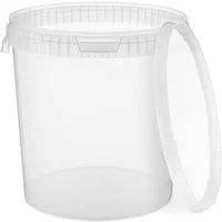 BENBOW Putzeimer Eimer mit Deckel 30 20 10 5 3 1 0,5 L Viele Farben Lebensmittelecht, (10-tlg., PZH-, BRC- und DIN-ISO-zertifiziert), für Lebensmittel, Farben, Chemikalien