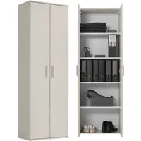 mokebo Mehrzweckschrank Der Lange (60x180 cm, mit 4 Einlegeböden) Made in Germany, Aktenschrank, Flurschrank, Schuhschrank in Beige