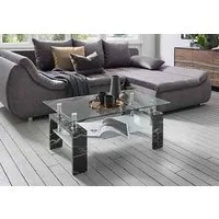 Concept GmbH Couchtisch in Marmoroptik, MDF - 100x45x60cm (BxHxT)