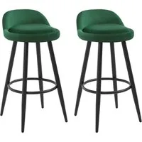 Woltu Barhocker (Set, 2 St), Barstühle mit Lehne, Belastbarkeit bis 150 kg
