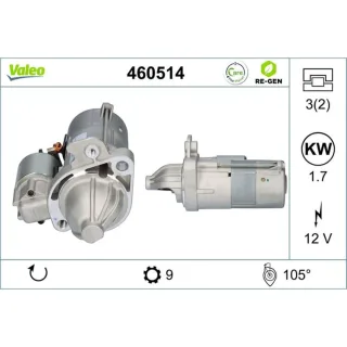 Valeo Starter 1,7 kW Audi A4 A6 A8 4,2 460514
