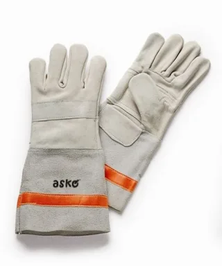 Übungshandschuh askö Exercise Gloves (APR) | Grau | EN 388 CAT II | Knöchelschutz | Leuchtstreifen