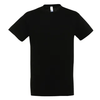 SOLS Herren Regent T-Shirt mit kurzen Ärmeln (Tiefschwarz)