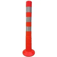 BruKa Absperrpfosten Flexible Leitpfosten ROT Absperrpfosten Pfosten Poller Warnpfosten (1-tlg)