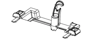 Schell Schlauchhaltebrücke MONTUS Flow für Spülkasten 12cm, 777560099 777560099