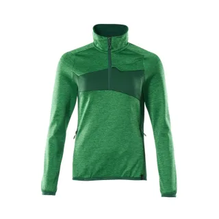 MASCOT Damen Fleecepullover mit kurzem Reißverschluss ACCELERATE Grasgrün / Grün 3XL - 18053-316-33303-3XL