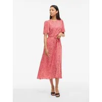 Vila Druckkleid VIGRACE O-NECK S/S MIDI DRESS - NOOS Sommerkleid