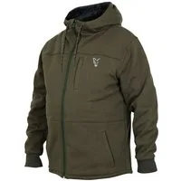 FOX International Kapuzenpullover Fox Collection Green / Silver Sherpa Hoody -Pullover mit Kapuze