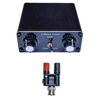 QRP Z-Match Manual Antenna Tuner 3-28 MHz 10W HF Shortwave Antenna Coupler with Coaxial Balanced Switch