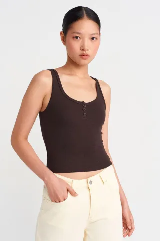 Slim Fit Crop Cami Bluse