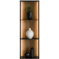 Lookway Regal QUADRO III aus Metall mit LED-Beleuchtung, 33x99x20 cm