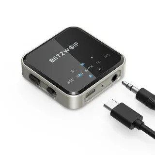 BlitzWolf® BW-BL3 2 In 1 bluetooth V5.0 Audio Transmitter Receiver Adapter Wireless 3.5mm Aux Audio Adapter For TV PC Sp