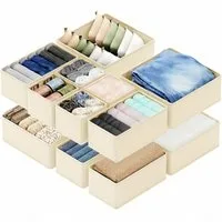 FOUORTUNATE-BEE Aufbewahrungsdose 12er Set Kleiderschrank-Organizer für Kleidung und Wäsche (12 St), Aufbewahrungsboxen für Babykleidung, Unterwäsche und Socken