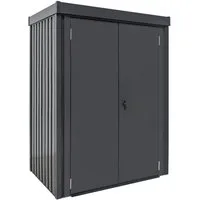 osoltus Vordach osoltus Premium Metall Mini Gerätehaus 100x135 cm grau 185 cm hoch