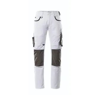 MASCOT Herren Lemberg Hose mit Knietaschen UNIQUE Weiß / Dunkelanthrazit 45 - 13079-230-0618-82C45