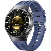 Wigento Smartwatch-Armband Für Huawei Watch GT 6 Pro Silikon Armband Seamless Dual Groove Blau, Schnellverschluss, verstellbar