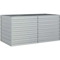 vidaXL Hochbeet Garten-Hochbeet 160x80x77 cm Verzinkter Stahl Silbern (1 St)