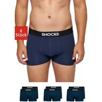 SNOCKS Boxershorts Enge Pants Herren Unterhose (6-St) aus Bio-Baumwolle, ohne kratzenden Zettel