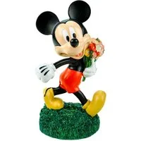 Disney Gartenfigur Disney Mickey Mouse mit Blumen Offiziell lizenzierte Dekofigur 20 cm