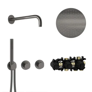 Herzbach MODUL7 Thermostat-Set T-RB250 Wandarm Regenbrause Ø25,0cm , 70.702711.1.40 70.702711.1.40