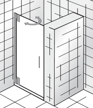 HSK K2 P Drehtür Nische 2108xxx