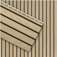 VILO Verkleidungspaneel Canadian Siding SVP-06 Fronto Standard V-Black 2,95m St. 0,74qm oak, BxL: 28,5x295 cm, 0,963 qm, (Stückweise 1 Paneel, 0,963 qm) 2-lagig, schwarze Fuge, pflegeleicht, abwaschbar, Leichtgewicht