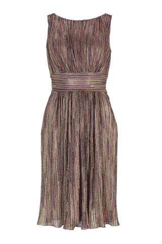 SWING - Cocktailkleid aus Plissee lightrose/multi - Gr. - 46