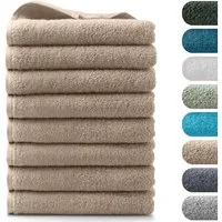 BARBONS Handtücher Set – 8-tlg Handtuch Set 50 x 100 cm für Badezimmer, Gäste & Alltag, (8-St), Walkfrottee, 100% Baumwolle, saugstark, weich
