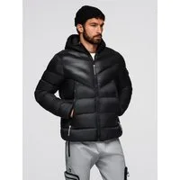 OMBRE Steppjacke Moderne Steppjacke für Herren aus kombinierten Materialien