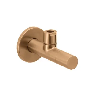 Herzbach Design iX PVD Eckventil 21.954780.1.39 mit Rosette, Copper Steel