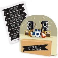 itenga Geschenkbox itenga Geldgeschenkverpackung Instrumente Konzert Bühne (Motiv 45)
