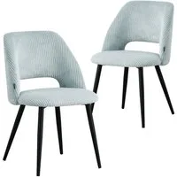 B&D home 4-Fußstuhl VICKY (Set, 2 St), gepolstert, Stuhlbeine aus Metall oder Massivholz wählbar