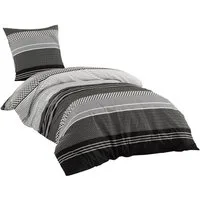 Sentidos Bettwäsche Set 135x200cm 4teilig %100 Baumwolle, Baumwolle, 2 teilig, mit Reißverschluss, geeignet für Winter oder Sommer