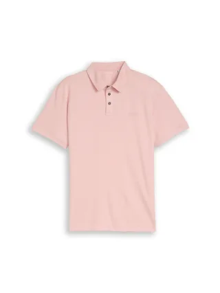 Tom Tailor - Poloshirt mit Logo-Print twinkle pink two tone - Gr. - L