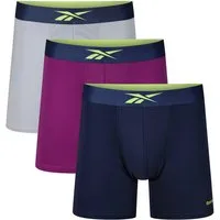 Reebok Boxer TULLY (3er Pack) basic, bequem, weich, mit Logo, breiter Bund