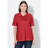 Ulla Popken Poloshirt Poloshirt längere Knopfleiste Polokragen Halbarm