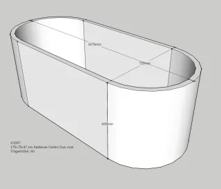 Neuesbad Wannenträger für Kaldewei Centro Duo oval Nr.127 170x75 oval SW11139