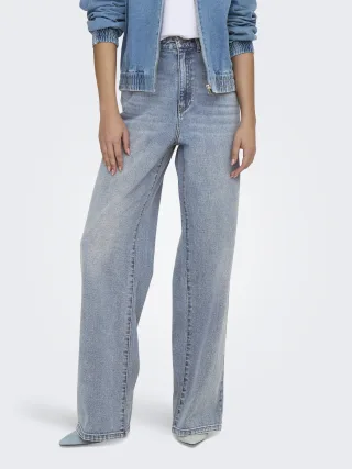 ONLY - ONLHOPE HW WIDE DNM DNM SIJ BOX light blue denim - Gr. - 27/32
