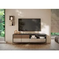 Home affaire Lowboard Everest Breite 206 cm, TV-Board mit 2 Türen u. 1 Schubkasten, Fernsehtisch, TV-Schrank, Soft/Self Closing, Korpus 22 mm