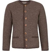 Isar-Trachten Trachtenstrickjacke Trachten Strickjacke Herren - TADDEO - anthrazit, haselnuss melange