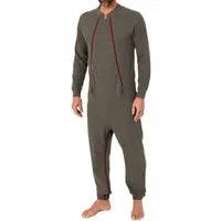 Normann Pyjama Herren Pflegeoverall langarm mit Reissverschluss Vorne und am Bein