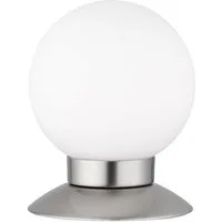 Reality Leuchten LED Tischleuchte Princess, Dimmfunktion, LED fest integriert, Warmweiß, Kugelförmige Glas-Tischlampe mit 4 fach TOUCH-Dimmer