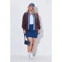 MIAMODA Jeansrock Jeansrock Straight Fit Wellensaum