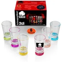BigDean Schnapsglas 2cl in Geschenkbox – hochwertige Shotgläser lebensmittelecht, 6-tlg., Glas, Robustes Glas, Langlebige Qualität, Elegante Form, Vielseitig.