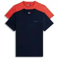 Tommy Jeans T-Shirt TJM SLIM FIT LINEAR 2PACK (Packung, 2-tlg) Rundhals, Jersey