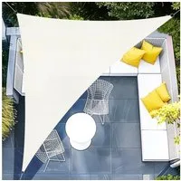 LuxusKollektion Sonnensegel Sonnensegel Dreieckig Wasserdicht UV Schutz 95 Garten 3x3x4.25 Creme
