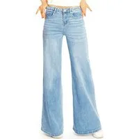 be styled Weite Jeans Weit geschnittene Bootcut Jeans Hose stretch Wide Leg - Damen - j28L-2 mit Stretch-Anteil